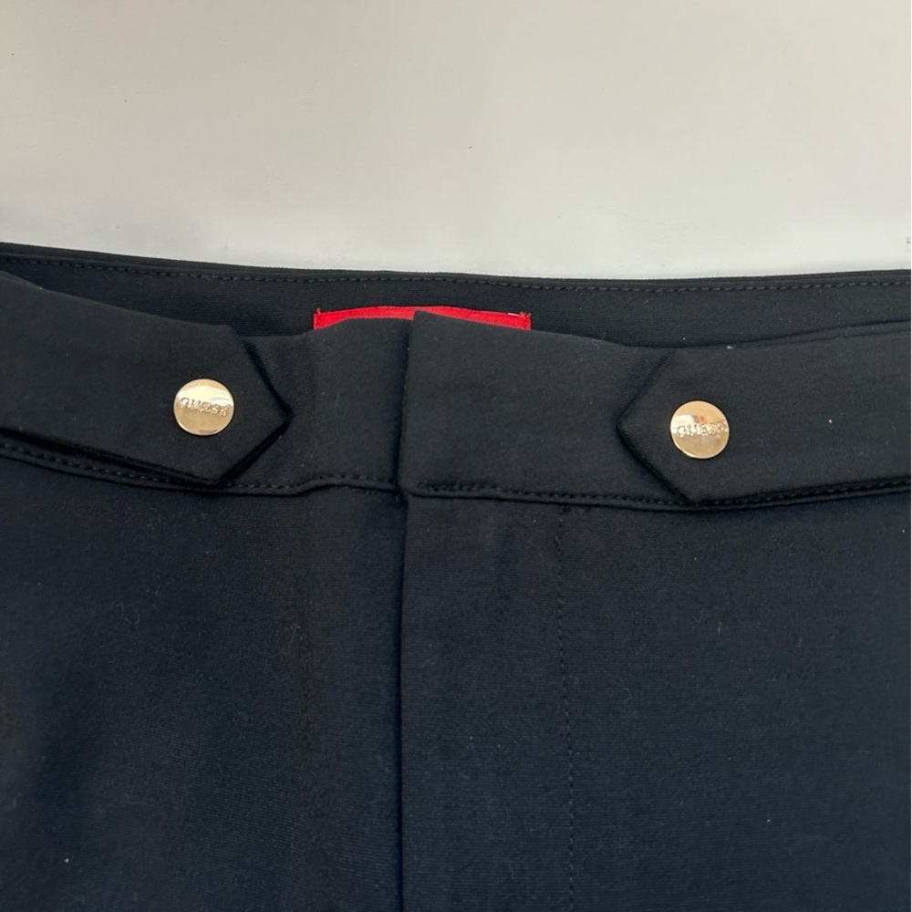 Guess / NWT/ SRIS Ponte Jet Black Flare Pants/ size L - Picture 6 of 10